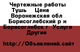 Чертежные работы (Тушь) › Цена ­ 500 - Воронежская обл., Борисоглебский р-н, Борисоглебск г. Услуги » Другие   